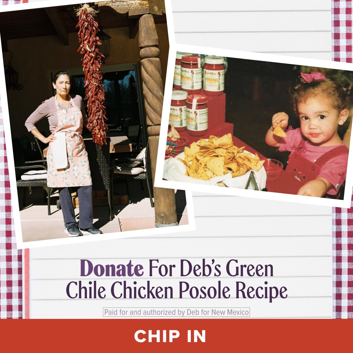 Donate for Deb's Green Chile Chicken Posole Recipe