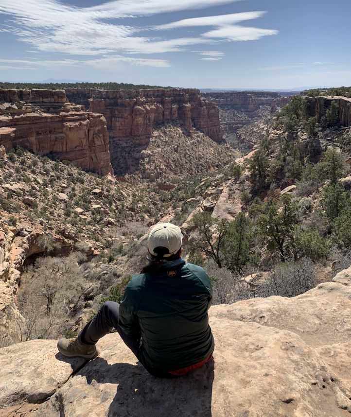 Deb enjoying a stunning view of Bear’s Ears National Monument