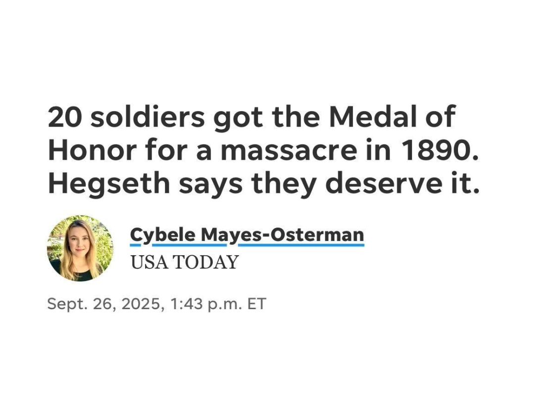20 soldiers got the Medal of Honor for a massacre in 1890. Hegseth says they deserve it.